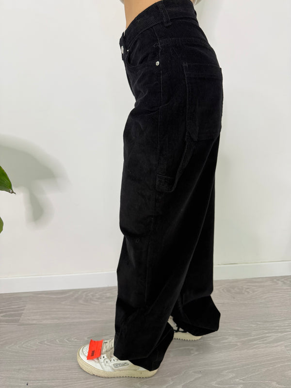 Jeans Black Camoscio (8986)