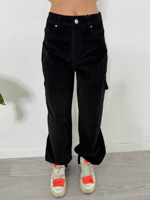 Jeans Black Camoscio (8986)