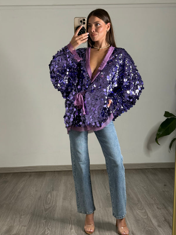 Giacca Incrocio Paillettes (37407)