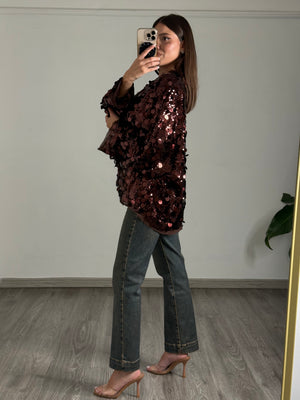 Giacca Incrocio Paillettes (V11166)