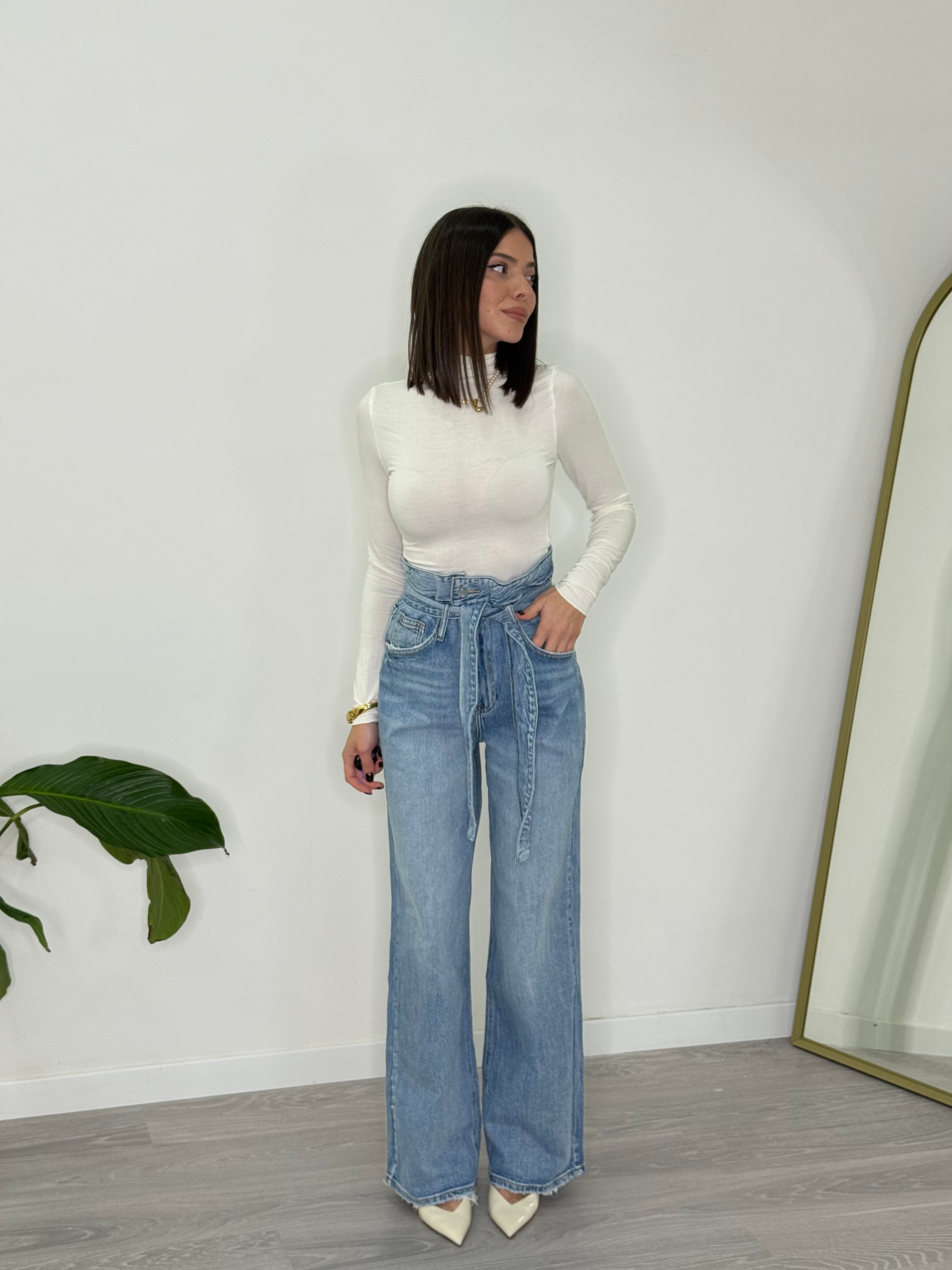 Jeans Laceup (H5075)