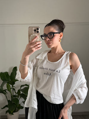 Coordinato camicia e canotta (51187)